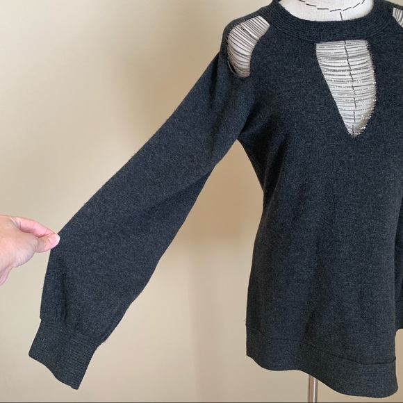 Mike Gonzalez Ella Sweater with Chain Cutouts Cashmere Wool Blend - Picture 11 of 13